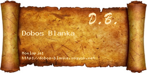 Dobos Blanka névjegykártya